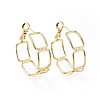 Brass Hoop Earrings EJEW-L234-03G-1