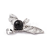 Natural Golden Sheen Obsidian Pendants KK-A173-11P-4