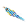 Glass Seed Beaded Pendants PALLOY-MZ01239-03-3