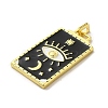 Brass Micro Pave Cubic Zirconia Pendant with Enamel KK-H458-02G-D01-2