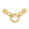 Brass Micro Pave Cubic Zirconia Fold Over Clasps KK-P277-42G-1