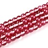 Baking Paint Transparent Glass Beads Strands DGLA-N011-6mm-06-1