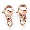Ion Plating(IP) 304 Stainless Steel Lobster Claw Clasps STAS-G240-01D-RG-2