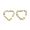 Heart Clear Cubic Zirconia Cuff Earrings KK-A228-05G-1