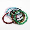 Natural & Synthetic Mixed Stone Beaded Stretch Bracelets BJEW-K127-03-M-1