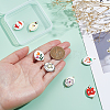 7Pcs Handmade Porcelain Pendants PALLOY-PH01944-3