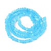 Frosted Transparent Glass Beads Strands GLAA-N054-4mm-08-2