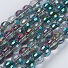 Electroplate Glass Beads Strands X-GLAA-K025-HR-6mm-A01-1