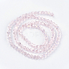 Transparent Electroplate Glass Beads Strands LS-EGLA-A039-T3mm-B26-2