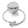 Oval Natural & Synthetic Gemstone Finger Rings RJEW-JR00748-02-5
