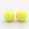 No Hole Spray Painted Brass Round Ball Beads Fit Cage Pendants LS-KKB-J002-05-1