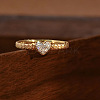 Heart 925 Sterling Silver Micro Pave Clear Cubic Zirconia Finger Rings FS-WGC3F33-05-2