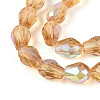 Transparent Electroplate Glass Beads Strands EGLA-N023-6x8mm-A05-3