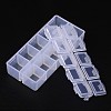 Cuboid Plastic Bead Containers X-CON-N007-01-2