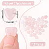 Olycraft 1 Strand Natural Rose Quartz Heart Beads Strands G-OC0003-31-2