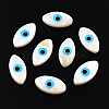 Evil Eye Natural Freshwater Shell Beads SHEL-F001-34-4