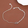 925 Thai Sterling Silver Anklets AJEW-BB60871-A-6