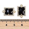 Natural Mixed Gemstone Faceted Rectangle Links G-I375-07G-4