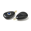 Natural Obsidian Pendants G-H318-04G-01-2