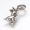 316 Surgical Stainless Steel Bunny European Dangle Charms STAS-G164-24AS-2