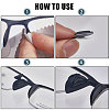 25 Pairs 5 Style Butterfly & Flat Round Anti-Slip Adhesive Soft Silicone Eyeglass Nose Pads FIND-GF0004-10-5