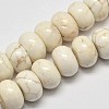 Rondelle Natural Magnesite Beads Strands X-G-M138-25-1