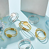 6Pcs 2 Colors Brass Bangle Makings FIND-GO0002-78-4