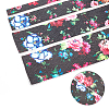 PU Leather Fabric Printing Flower Fabric AJEW-WH0034-91D-01-4