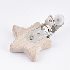 Beech Wood Baby Pacifier Holder Clips WOOD-T015-19-3