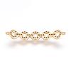 Brass Micro Pave Cubic Zirconia Links ZIRC-E124-46G-2