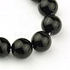 Synthetic Black Stone Beads Strands GSR14mmC044-1