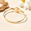 201 Stainless Steel Flat Round Link Bangles for Women LS-BJEW-R014-01G-05-3