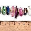Electroplated Natural Quartz Crystal Beads Strands G-F800-F09-4