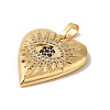 Rack Plating Brass Micro Pave Cubic Zirconia Pendants KK-K377-37G-2