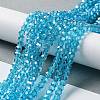 Electroplate Glass Bead Strands EGLA-R015-4mm-12-1