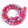Dyed Natural Agate Beads Strands X-G-T109-8mm-04-2