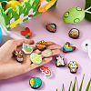 12Pcs 12 Styles Easter Silicone Focal Beads SIL-TA0002-56-6