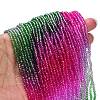 Transparent Painted Glass Beads Strands X1-DGLA-A034-T1mm-A06-2