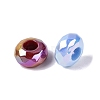 UV Plating Opaque Acrylic European Beads OACR-Q198-01-2