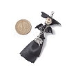 Halloween Polyester & Alloy & Synthetic Turquoise & Brass Big Pendants PALLOY-JF04559-2