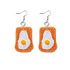 Resin Food Model Dangle Earrings PW-WGD1124-06-1