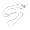 Adjustable 304 Stainless Steel Dapped Chain Necklaces LS-NJEW-K270-02P-2
