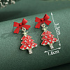 Alloy Enamel Dangle Stud Earrings FS-WG7AF48-02-1