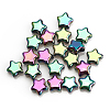 Electroplate Transparent Glass Beads RABO-PW0001-072S-1