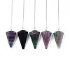 Natural Fluorite Hexagonal Pointed Dowsing Pendulums LS-G-T097-08-1
