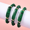 Natural Malachite Beads Stretch Bracelets BJEW-T022-04K-4