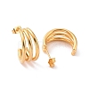 Iron Plating(IP) 304 Stainless Steel C-shape Stud Earrings EJEW-G298-13A-G-2