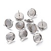 Non-Tarnish 304 Stainless Steel Stud Earring Settings STAS-I161-01E-P-1