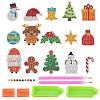 2 Sets 2 Style Christmas Theme DIY Diamond Painting Stickers Kits for Kids DIY-SZ0003-42-1