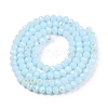 Electroplate Opaque Solid Color Glass Beads Strands EGLA-A044-P4mm-L06-2